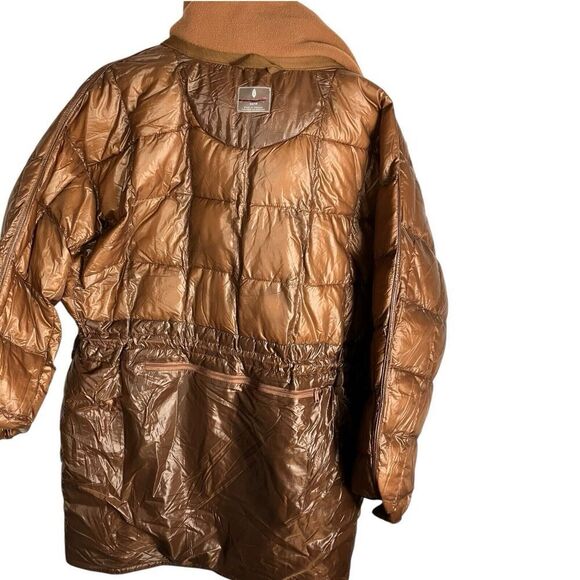 Free People Coat S Brown Movement Patricia‎ Packable Poncho Puffer Oversized - Picture 10 of 16